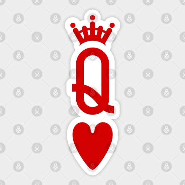 Queen Of The Heart Sticker by onsyourtee